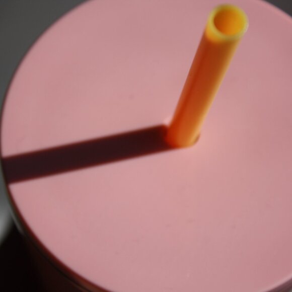 Starbucks 2020 24 Oz stainless lidded tumbler orange pink ombre Starbucks straw - Picture 6 of 8